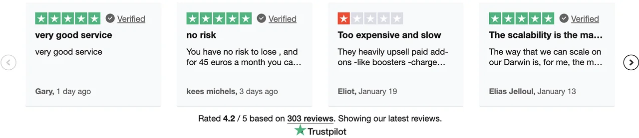 Darwinex Zero reviews on Trustpilot